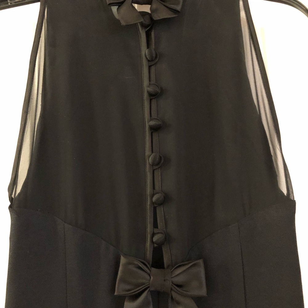 Donna Ricco long front slit sleeveless dress sz4 - Picture 3 of 4